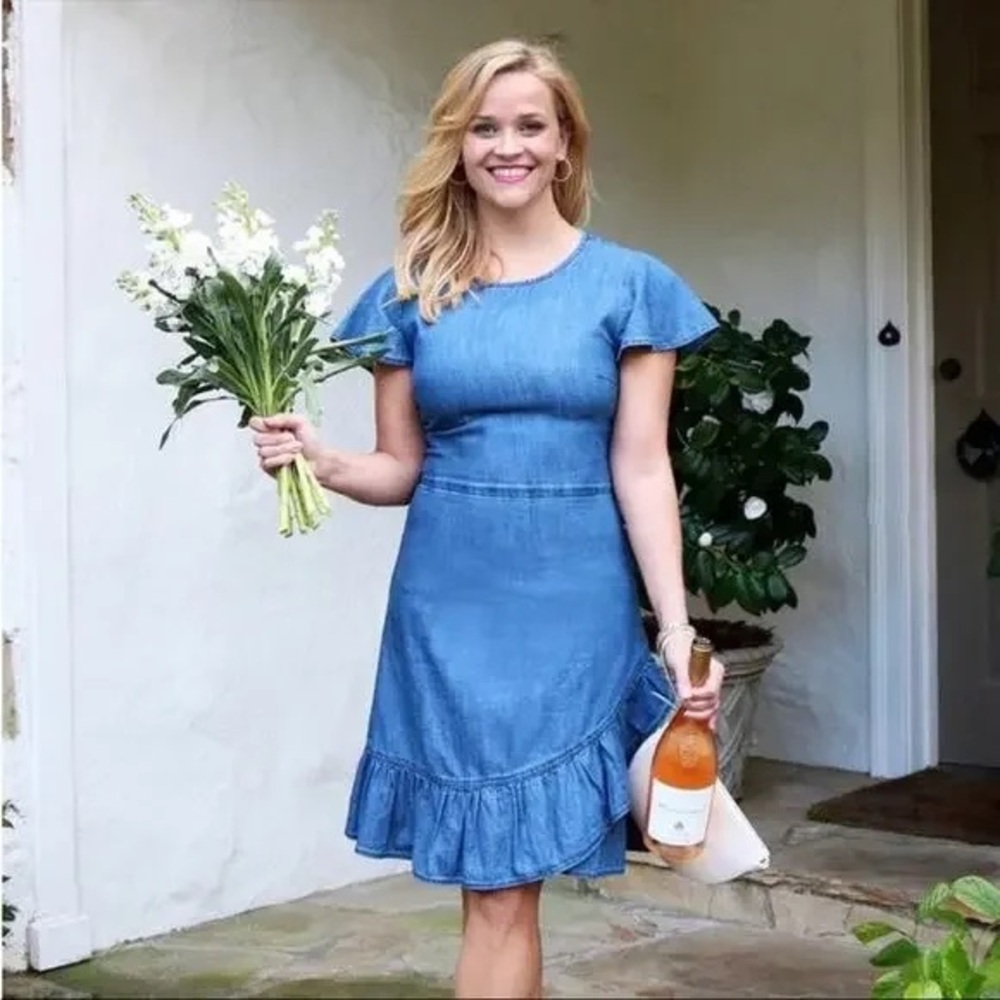 Draper James Flutter Chambray Dress - image 1